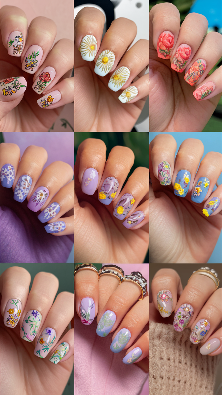 The ten Finest Floral Sample Nails Designs